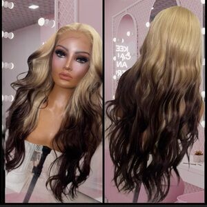 Human Hair Blended Lace Front Wig